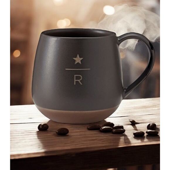 Rare—2015 Starbucks Reserve Limited Mug Starbucks Mug 16oz Charcoal/ Brown - Picture 1 of 7